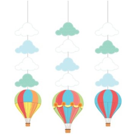 Club Pack Of 18 Up Up And Away Mint Green And Coral Baby Shower