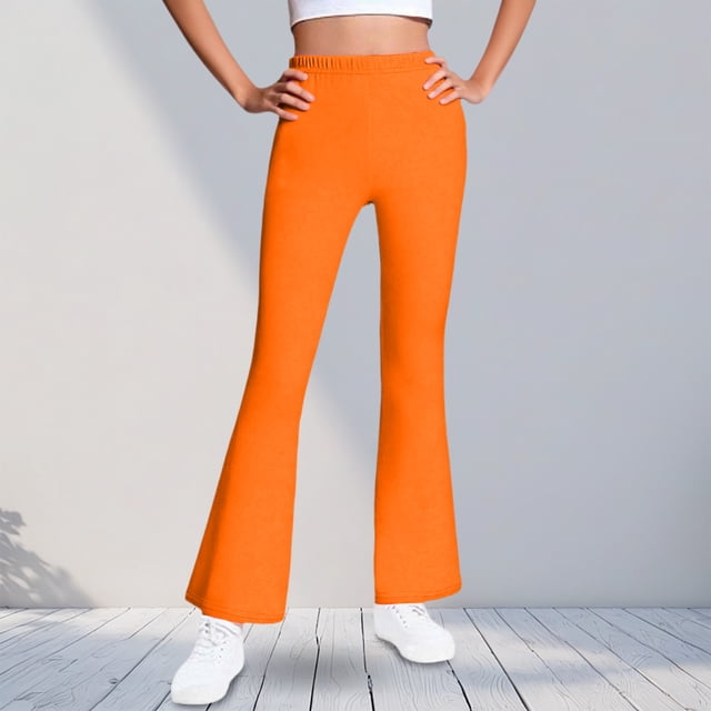 Cowsor Girls Flared Dress Pants – Soft Bell Bottom Uniform Pants for School or Daily Wear