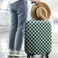 thumbnail image 2 of Black and Mint Green Checkerboard Pattern Luggage Cover Fashion Suitcase Cover Baggage Covers Fit 25-28 Inch Luggage (Go Travel), 2 of 4