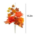 thumbnail image 3 of Artificial Flower-Outdoor Flowers Uv Resistant-Artificial Mums Flowers with Stem Orange Flowers Arrangement for Home Fall Wedding Bouquet Thanksgiving Table Centerpieces Decor, 3 of 4