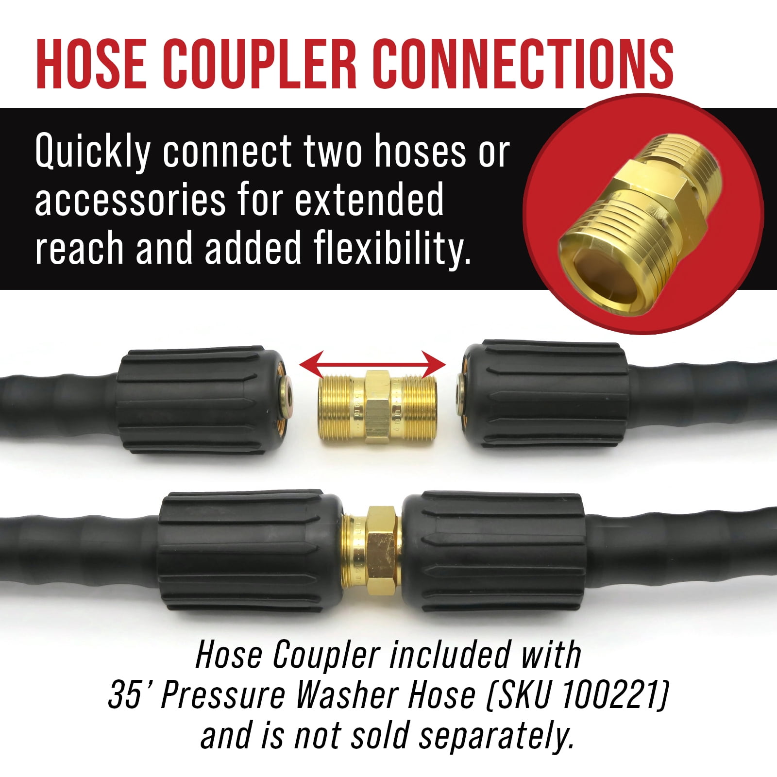The ROP Shop 2400 psi, 7/8" Shaft, Front-Facing Vertical Pressure Washer Pump & Spray Kit