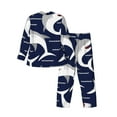thumbnail image 2 of Kll Angry Shark Sleepwear Mens Flannel Pajamas,Long Cotton Pj Set, 2 of 9