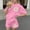 Pink, variant on Cethrio Girls Summer Outfit Sets, Short Sleeve Casual Crew Neck Fashion Kids' 2 Piece Sets Pink Size 7-8