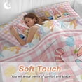 thumbnail image 3 of Easter Gnome Queen Size Comforter Set, Cute Gnomes Colorful Eggs Rabbits Pink Buffalo Plaid Bedding for All Seasons, 4 Pcs Bed Set, 1Quiltcover (90"x92") ,1Sheet(94"x116"), 2Pillowcases (30"x20"), 3 of 9
