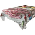 thumbnail image 4 of BZSMCE Square Tablecloth Rabbit Cake Pattern Tableclothes, 4 of 9