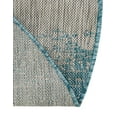 thumbnail image 7 of Unique Loom Outdoor Modern Collection Area Rug - Ombre (4' 1" Round Aqua/Ivory), 7 of 7