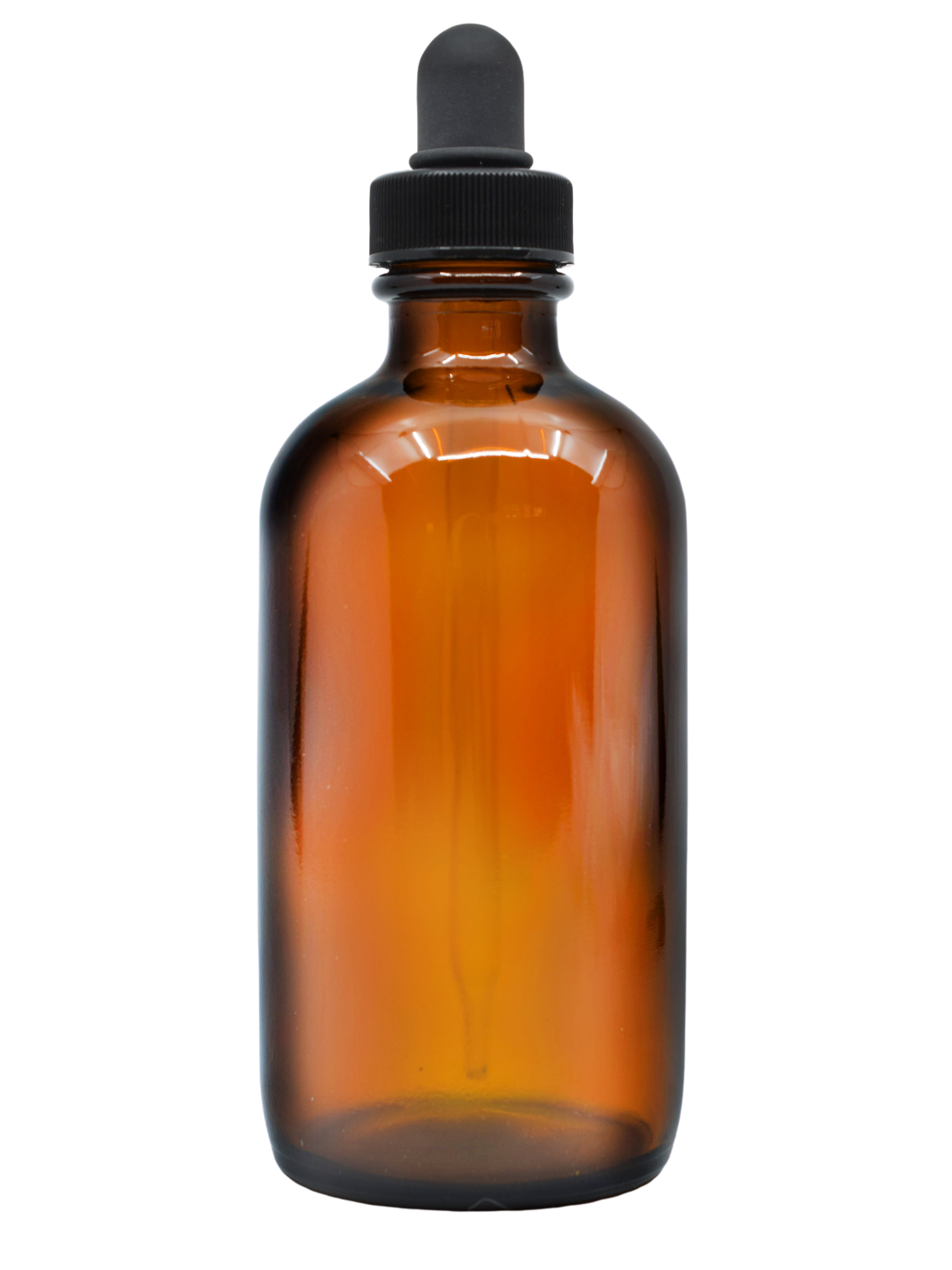 Dropping Bottle, 180ml (6oz) - Amber Soda Glass - Screw Cap with Amber