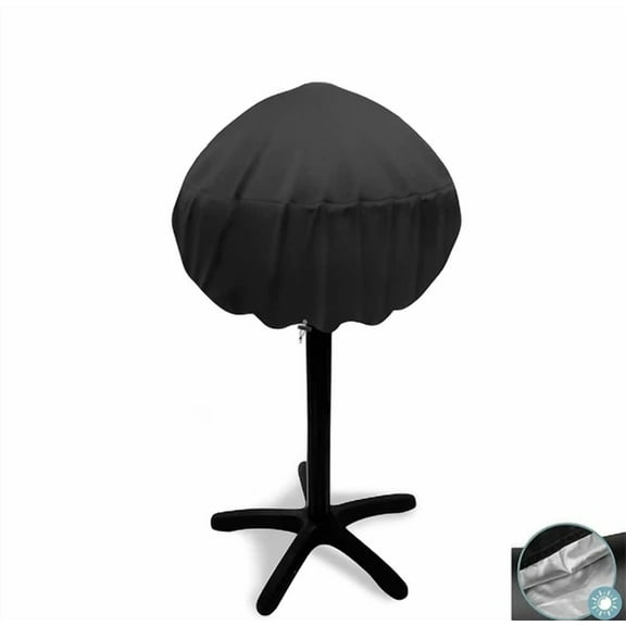 Lightweight Small Round Grill Cover For George Foreman Ggr50B, Waterproof, Black