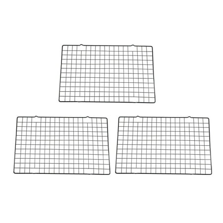 

3Pc Carbon Steel Non-Stick Cooling Rack Cooling Grid Baking Tray for Biscuit Cookie Pie Bread Cake Baking Rack