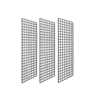 2' X 6' Gridwall Panels - 3 Pcs Box - Grid Wall Display Black
