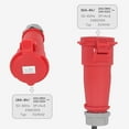 thumbnail image 4 of Adaptador Impermeable De Cee, Adaptador de Cee de 5 Pines de Alta Resistencia 240 A 415 V Prueba de Polvo Versáil para acampar, 4 of 7