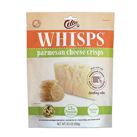 Cello Whisps Parmesan Cheese Crisp, 9.5 Ounce (Best Vegan Parmesan Cheese)