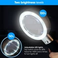 thumbnail image 3 of 10X Magnifying Glass with Lights-Non Slip Ergonomic Standing Handle, 3 of 10