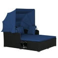 thumbnail image 1 of Topbuy Outdoor Daybed with Retractable Canopy, Navy, 1 of 9