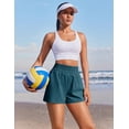 thumbnail image 7 of Pinspark Womens High Waisted Running Shorts, Lightweight Breathable Quick Dry Stretch Linerless Athletic Shorts with Pockets, 7 of 7