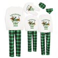 thumbnail image 2 of Pijamas familiares navideños a juego, conjunto de pijamas de Dachshund a través de la nieve verde a cuadros, 2023, 2 of 3