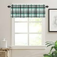 thumbnail image 3 of Curtain Valance for Windows Turquoise Color Lines Thick and Thin Kitchen Valances Rod Pocket Short Curtains,Black and White Stripes Abstract Window Treatment Panel for Living Room Bathroom Bedroom, 3 of 8