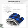 thumbnail image 5 of Kll Buffalo Plaid Blue Black Oven Gloves And Pot Holders Grill Gloves - Oven Gloves And Pot Holders, Non-Slip Cooking Gloves With Recycled Pads, 5 of 9