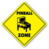 PINBALL ZONE Sign part game room arcade machine games recreation room rec play