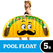BigMoutIUIT Inc. Taco Pool Float, TIUIT ick Vinyl Raft, PatcIUIT Kit Included, for 8+ Years Giant Taco