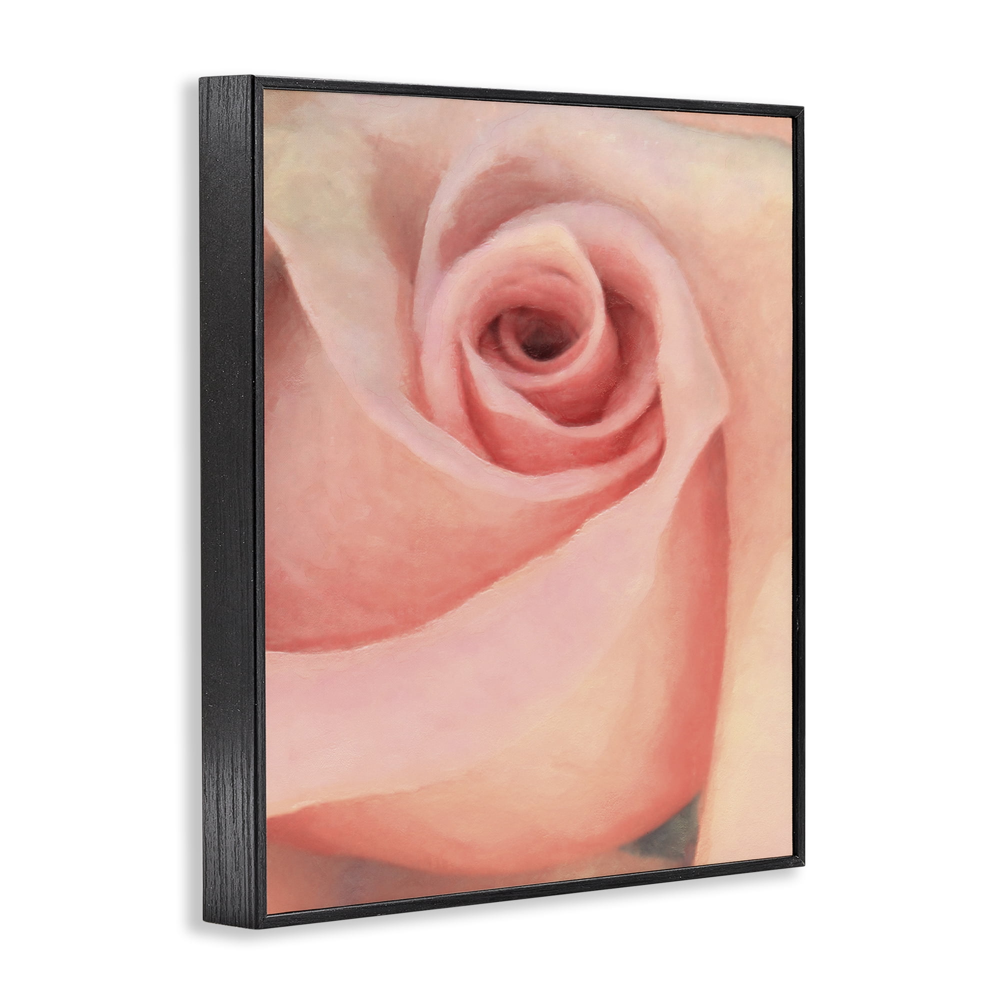 Stupell Industries Spiral Rose Anther Botanical & Floral Painting Black Framed Art Print Wall Art, 11 x 14