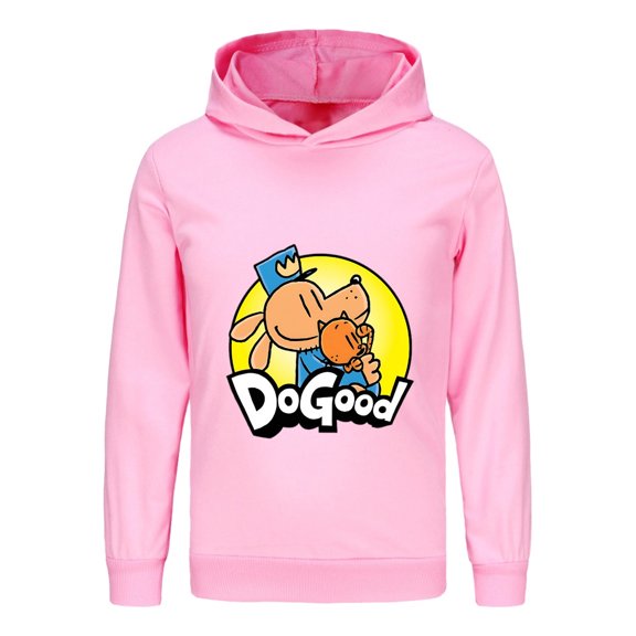 Dog Man Do Good Drumstick Pose Kids Hoodie – Funny Comic Graphic Shirt for Little Readers