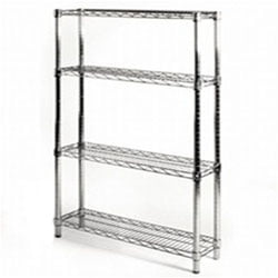 

Chrome Wire Shelving with 4 Shelves - 8 d x 36 w x 84 h (SC083684-4)