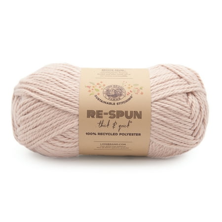 UPC: 0842093130338 | Lion Brand Yarn Re-Spun Thick & Quick Sepia Rose Super Bulky Recycled Polyester Pink Yarn 1 Pack