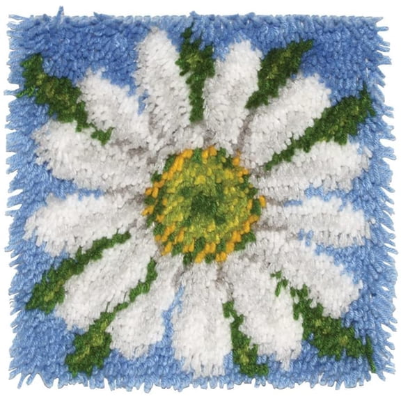 Cartoon Brown Monkey Latch Hook Rug Kits for Kids Beginner with Printed Canvas Crochet Yarn Embroidery Mini-Carpet Hook and Latch Kit Easy Children Craft 30x30cm