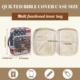 thumbnail image 5 of FOR U DESIGNS Deer 3d American Flag Print Bible Cover Multifunctional Bible Holder Case Large Quilted Bible Carrier Tote Bag Bible Journaling Supplies Christian Gifts, 5 of 7