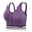 Purple, variant on Front Zipper Sports Bras for Women Wireless Raceback Yoga Bras Post-Surgery Bra Workout Gym Tank Tops Vest