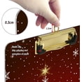 thumbnail image 4 of FMSHPON Christmas Glitter Xmas Tree Black Santa Reindeer Clipboard Hardboard Wood Nursing Clip Board and Pull for Standard A4 Letter 13x9 inches, 4 of 5