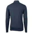 thumbnail image 3 of Men's Cutter & Buck Navy Auburn Tigers Virtue Eco Pique Recycled Quarter-Zip Pullover Top, 3 of 3