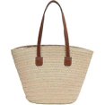 thumbnail image 1 of Straw Bags Summer Beach Tote Bag for Women Large Capacity Scalloped Straw Tote Bag with Zipper Beach Handbags Woven(Beige), 1 of 4
