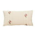 thumbnail image 2 of Qiweii Embroidered Rose Flower Pillows, Sofa Bed Lumbar Head Support Cushions, Simple Pillowcases Holiday Gifts, 2 of 6