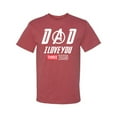 thumbnail image 2 of Wild Bobby, Dad I Love You 3000 Endgame Superhero Gift Idea, Father's Day, Men Graphic Tee, Vintage Heather Red, 4X-Large, 2 of 4