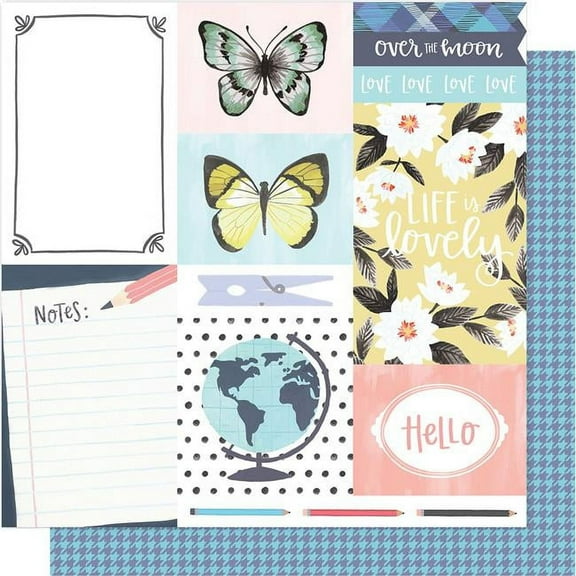 American Crafts 1 Canoe 2 Hazelwood Collection 12 X 12 Double Sided Paper Notes From Hazel