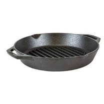 Lodge Cast Iron Grill Pan for Indoor/Outdoor Use, Dual Handles, Pre-seasoned and , 12 inch