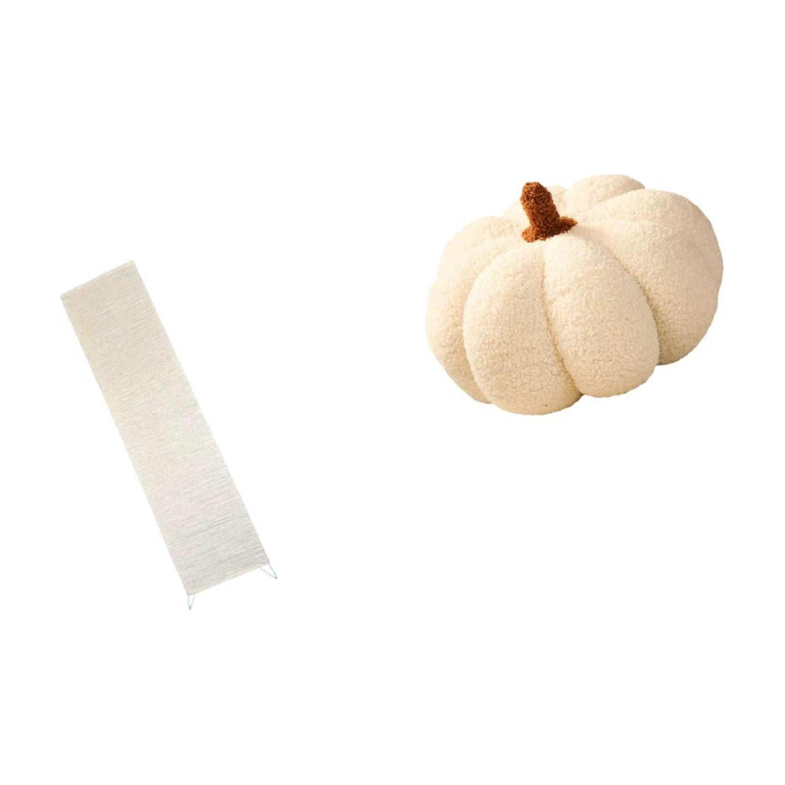 Dualoai Pumpkin Floor Lamp Shade Plush Decorative Living Room Sofa Cushion Halloween Standing Light Cover for Bed Bedroom Decor