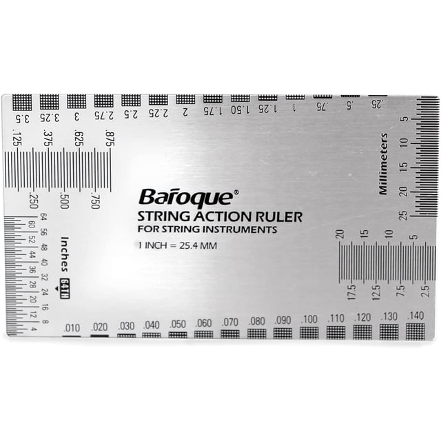 Regla de guitarra Medidor de acción Regla de acción de cuerda para bajo eléctrico Guitarra acústica Mandolina Banjo JFHHH pequeña