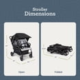 thumbnail image 5 of Foundations Gaggle Odyssey 4-Seat Quad Stroller, Reclining Bench Seats with Canopy, Black​, 5 of 8
