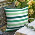 thumbnail image 3 of Throw Pillow Covers, Green Ombre Grey Striped 24x24 Pillow Covers for Couch/Sofa/Bed, Farmhouse Stripe Modern Decorative Square Linen Cushion Pillowcase for Home Decor, 3 of 9