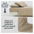 thumbnail image 2 of 4-Piece Twin Bed Sheets Set, 21" Extra Deep Pocket Twin Fitted Sheet, Oversized Flat Sheet, Microfiber Bedding Set, Taupe Pillow Cases Standard Size, Taupe Sheets, 2 of 8