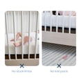 thumbnail image 3 of HALO Breathable Mesh Crib Liner for Full-Size Solid End Cribs, 100% Polyester Crib Bumper, White, 2 Panels, 3 of 7