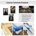 thumbnail image 5 of ZHONGYUTONG 3 Piece Gothic Canvas Wall Art Black Goth Crow Skull Pictures Set Skeleton Prints Dark Halloween Wall Decor for Bedroom Home Decor Framed (11.00" x 14.00" x 3PCS), 5 of 5