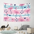 thumbnail image 6 of Xecao Pink Striped Flamingo Print Tapestry, Wall Hanging Room Funny Decor, Backdrop Room Decor for Bedroom Living Room dormitory, 6 of 8