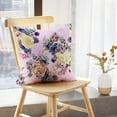 thumbnail image 5 of LALILO Throw Pillow Covers Colorful Floral With Roses Watercolor Cushion Cover 18" x 18", 2 Pack, 5 of 6
