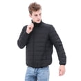 thumbnail image 4 of Wenseny Mens Puffer Lightweight Jacket Duck Down Stand-up Collar Padded Parka Black M, 4 of 8