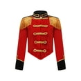 thumbnail image 1 of Moggemol Enfants Garçons Filles Veste de Fanfare de Batteur École Majorette Défilé Spectacle Costume Rouge 6, 1 of 7