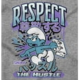 thumbnail image 2 of The Smurfs Kanji Respect the Hustle Unisex Plus Size Zip Hoodie Brisco Brands 2X, 2 of 5